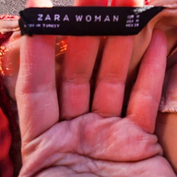 Zara Woman Peplum Lace Dress Burgundy‎ Dark Red - Picture 6 of 8